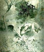 Carl Larsson tradgardsidyll France oil painting artist